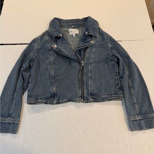 Jessica Simpson Blue Denim Moto Jacket